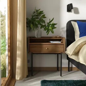 IKEA RÅDMANSÖ Noptiera, maro aspect nuc, 54x38x58 cm