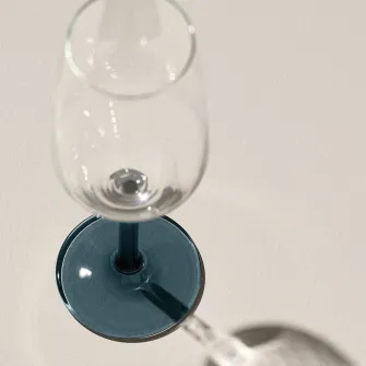 IKEA RÖDRÄKA Pahar sampanie, albastru-gri/sticla transparenta, 25 cl
