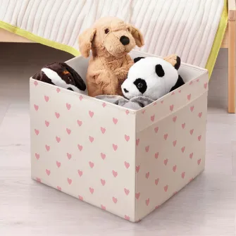 IKEA REGNBROMS Cutie, model inima/roz, 33x38x33 cm