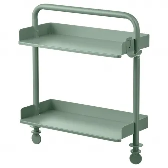 IKEA RELATERA Etajera pentru birou, gri-verde deschis, 40x37 cm