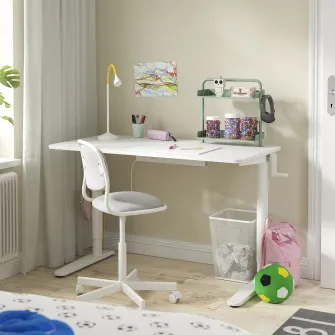 IKEA RELATERA Etajera pentru birou, gri-verde deschis, 40x37 cm