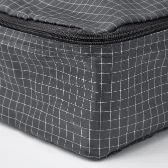 IKEA RENSARE Husa haine, set 3buc., carouri/gri negru