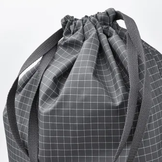 IKEA RENSARE Sacosa, carouri/negru, 30x40 cm/8 l