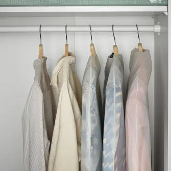 IKEA RENSHACKA Husa haine, alb transparent