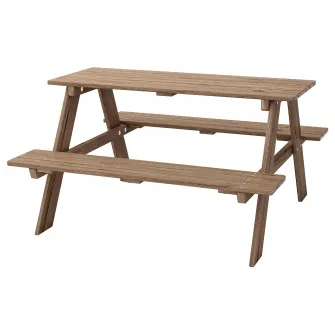 IKEA RESÖ Masa picnic pentru copii, maro deschis vopsit