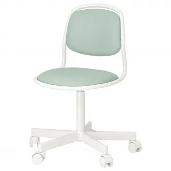 IKEA ÖRFJÄLL Scaun birou copii, alb/Vissle verde deschis