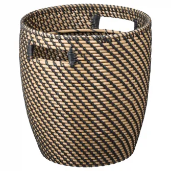 IKEA RÅGKORN Ghiveci, interior/exterior gri inchis/bej, 24 cm