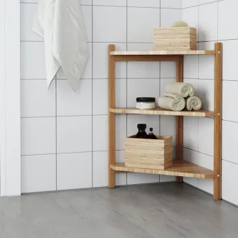 IKEA RÅGRUND Lavoar/polita colt, bambus, 34x60 cm