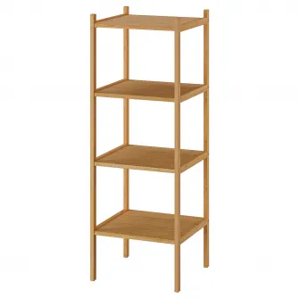 IKEA RÅGRUND Etajera, bambus, 37x37x104 cm