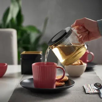 IKEA RIKLIG Ceainic, sticla, 0.6 l