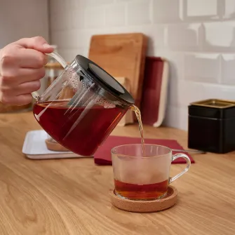 IKEA RIKLIG Ceainic, sticla, 0.6 l