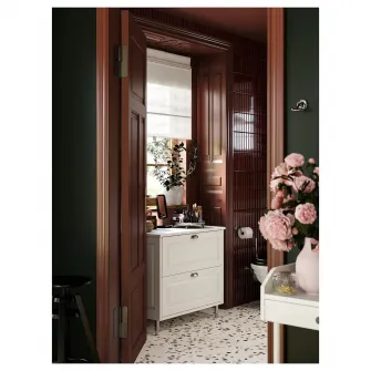 IKEA RINGBLOMMA Storuri romane, alb, 100x160 cm