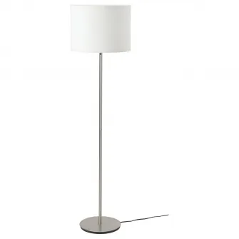 IKEA RINGSTA / SKAFTET Lampadar, alb/nichelat