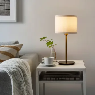 IKEA RINGSTA / SKAFTET Veioza, alb/alama, 41 cm
