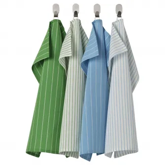 IKEA RINNIG Servet masa, verde/albastru dungat, 45x60 cm