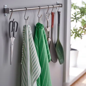 IKEA RINNIG Servet masa, verde/albastru dungat, 45x60 cm