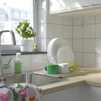 IKEA RINNIG Suport farfurii, galben