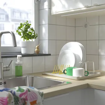 IKEA RINNIG Suport farfurii, galben