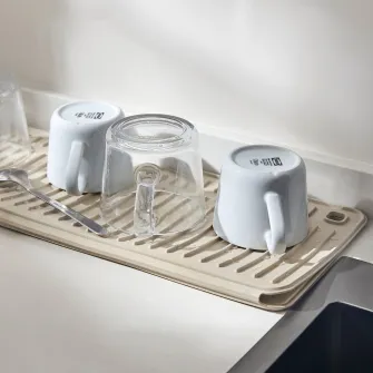 IKEA RINNIG Suport uscator vase, bej, 51x42 cm