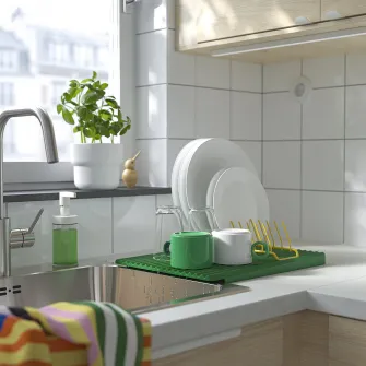 IKEA RINNIG Suport vesela, reversibil, verde, 40x31 cm