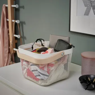 IKEA RISATORP Cos, alb, 25x26x18 cm