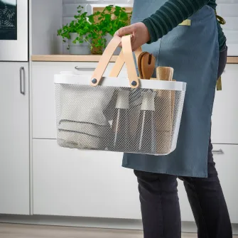 IKEA RISATORP Cos, alb, 27x42x23 cm