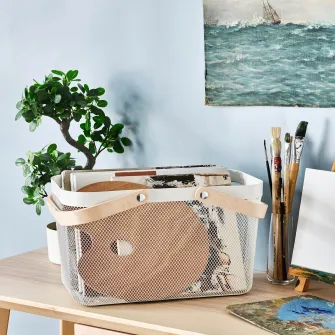 IKEA RISATORP Cos, alb, 27x42x23 cm