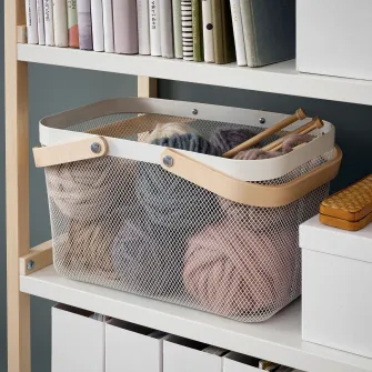 IKEA RISATORP Cos, alb, 27x42x23 cm