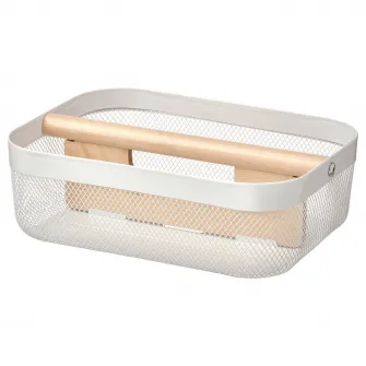 IKEA RISATORP Cos cu compartimente, alb, 33x24x11 cm
