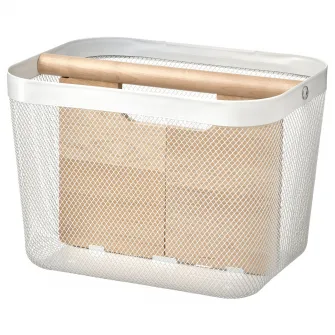 IKEA RISATORP Cos cu compartimente, alb, 33x24x23 cm