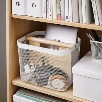 IKEA RISATORP Cos cu compartimente, alb, 33x24x23 cm