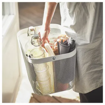 IKEA RISATORP Cos cu compartimente, alb, 33x24x23 cm