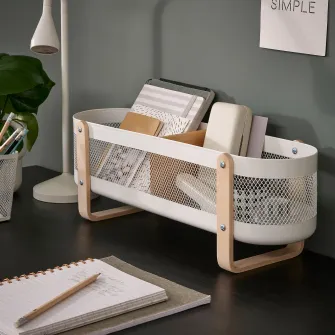 IKEA RISATORP Organizator birou, alb, 50x16x17 cm