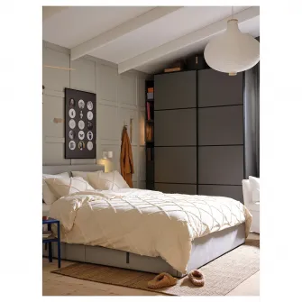 IKEA RISBYN Abajur lustra, forma de ceapa/alb, 57 cm