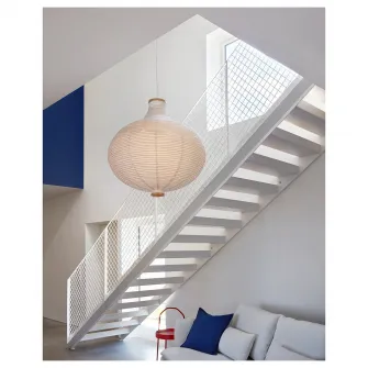 IKEA RISBYN Abajur lustra, forma de ceapa/alb, 57 cm