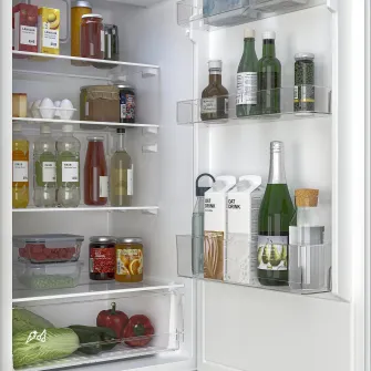 IKEA RISNÄS Frigider/congelator, alb/IKEA 500 integrat, 192/79 l