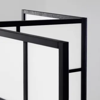 IKEA RISÖR Paravan, alb/negru, 216x185 cm