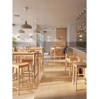IKEA RÖNNINGE Masa bar, mesteacan, 75x75 cm