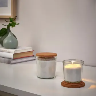 IKEA RÖNNSPIREA Capac pentru lumanare parfumata, pluta, 8 cm