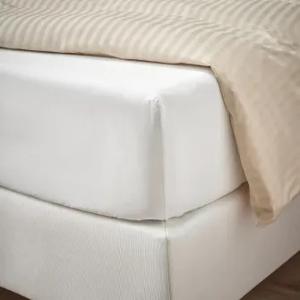 IKEA RÖNNVECKMAL Cearsaf cu elastic, alb, 140x200 cm