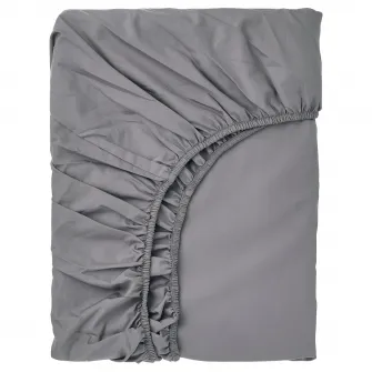 IKEA RÖNNVECKMAL Cearsaf cu elastic, gri, 180x200 cm