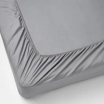 IKEA RÖNNVECKMAL Cearsaf cu elastic, gri, 180x200 cm