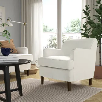 IKEA ROCKSJÖN Fotoliu, Blekinge alb