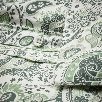 IKEA RODGERSIA Husa pilota+2 fete perna, verde/alb, 200x200/50x60 cm