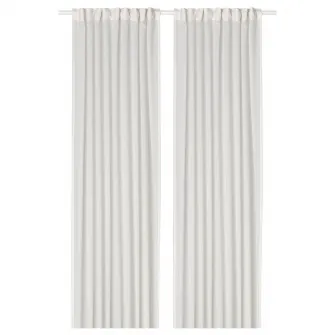IKEA ROSENROBINIA Perdele transparente, 2buc, alb/rjns, 145x300 cm