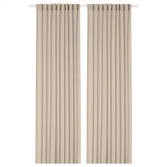 IKEA ROSENROBINIA Perdele transparente, 2buc, bej/rjns, 145x300 cm