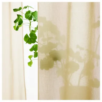 IKEA ROSENROBINIA Perdele transparente, 2buc, bej/rjns, 145x300 cm