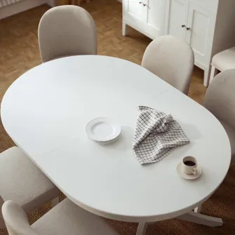 IKEA ROSENTORP Masa extensibila, alb, 160/215x110 cm