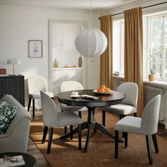 IKEA ROSENTORP Masa extensibila, negru, 110/155 cm