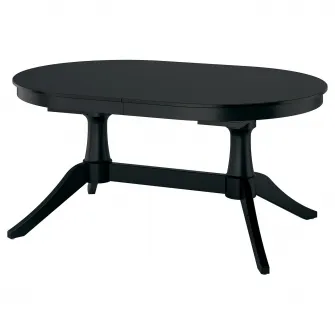 IKEA ROSENTORP Masa extensibila, negru, 160/215x110 cm